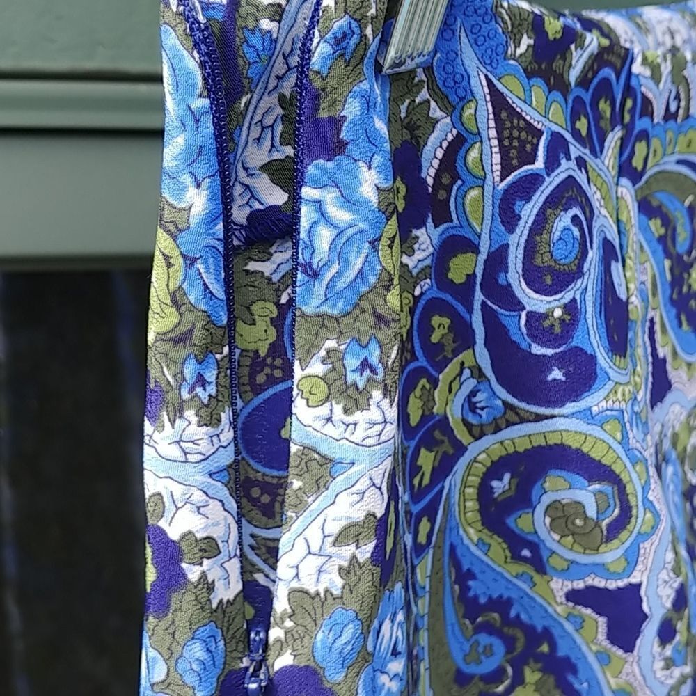 2/$20 Darling Scarf Style Blue Green Mini Skirt - Picture 6 of 8